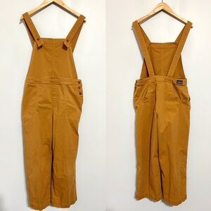 Patagonia Stand Up Beeswax Orange Brown Cotton Bib Overalls Size 10